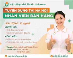 U-PHARMA tuyển dụng dược sĩ toàn khu vực Hà Nội