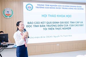 Hội thảo khoa học đề tài :“Nghiên cứu bào chế viên nang cứng từ dược liệu tỏi có tác dụng chống oxy hóa bảo vệ tế bào gan”